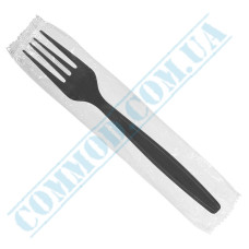 Individually packed forks | black | 160mm | 100 pcs