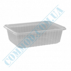 Plastic containers | 500ml | 179*132*37mm | transparent | with lid | for hot meals | 50 pieces per pack
