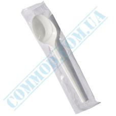 Individually wrapped white spoons 16cm 100 pieces