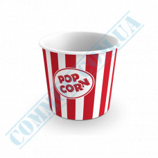 Paper containers | 700ml | d=114mm h=106mm | for popcorn | round | 50 pieces per pack