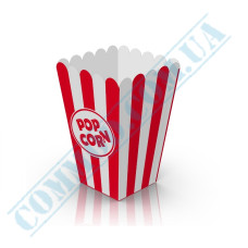 Paper containers | 1000ml | 147*95*95mm | for popcorn | square | 50 pieces per pack