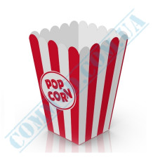 Paper containers | 1500ml | 164*110*110mm | for popcorn | square | 50 pieces per pack