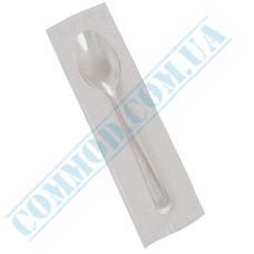 Individually wrapped clear spoons 16cm 100 pieces