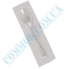 Ложка прозрачная 16см в индивидуальной упаковке 100 штук