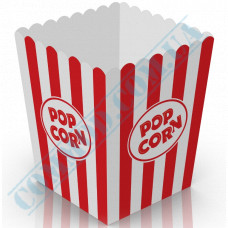 Paper containers | 5000ml | 207*173*173mm | for popcorn | square | 25 pieces per pack
