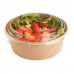 Paper containers | 1300ml | d=184mm h=80mm | Craft | with lid | for hot and cold food | 50 pieces per pack