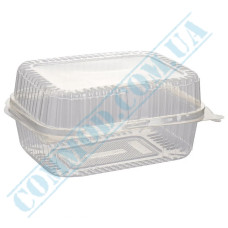 Food clear plastic container 1350ml with lid 100 pieces