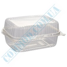 Food clear plastic container 1350ml with lid 100 pieces