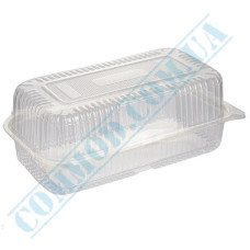 Plastic containers | 2000ml | 130*230*83mm | transparent | with lid | for cold food| 100 pieces per pack