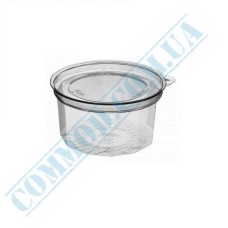 Clear plastic sauce bowl with lid 50ml (905) 100 pieces