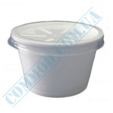 White foam soup bowl with lid 330ml 50 pieces