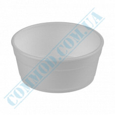 Styrofoam containers | 340ml | d=115mm h=50mm | white | without cover | for hot meals | 50 pieces per pack