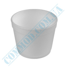 Styrofoam containers | 360ml | d=100mm h=82mm | white | without cover | for hot meals | 25 pieces per pack