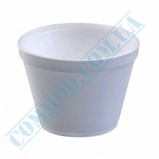 Styrofoam containers | 450ml | d=113mm h=82mm | white | without cover | for hot meals | 50 pieces per pack