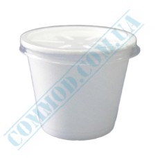 White foam soup bowl with lid 450ml 50 pieces