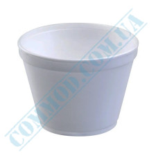 Styrofoam containers | 450ml | d=113mm h=82mm | white | without cover | for hot meals | 25 pieces per pack