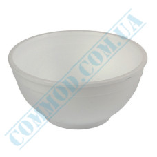 Styrofoam containers | 500ml | d=135mm h=65mm | white | without cover | for hot meals | 25 pieces per pack