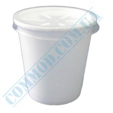 White foam soup bowl with lid 650ml 50 pieces