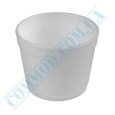 Styrofoam containers | 680ml | d=115mm h=108mm | white | without cover | for hot meals | 25 pieces per pack