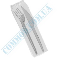 Cutlery set clear fork and knife 100 pieces