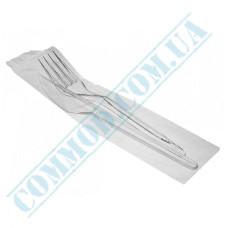 Set | Fork and Knife individually wrapped | transparent | 100 sets