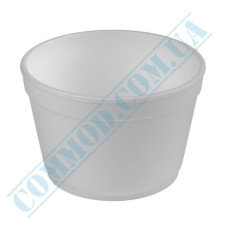 Styrofoam containers | 910ml | d=150mm h=90mm | white | without cover | for hot meals | 25 pieces per pack