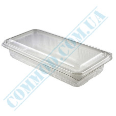 Clear plastic sushi box 650ml 190x85x40mm 100 pieces