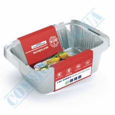 Set of food foil containers | 430ml | 145*120*40mm | art. SP24L | with lids | 25 pieces per pack