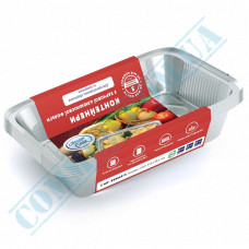 Set of food foil containers | 960ml | 218*153*41mm | art. SP64L | with lids | 25 pieces per pack
