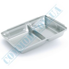 Aluminum container 520/320ml SPM2L 2 compartments 100 pieces