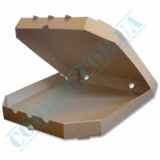 Kraft pizza boxes | with beveled corners | 250*250*37mm | 100 pieces per pack