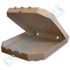 Kraft pizza boxes | with beveled corners | 320*320*37mm | 100 pieces per pack