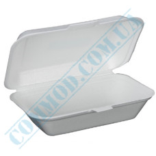 Lunch boxes 190*150*60mm | expanded polystyrene | white | 250 pieces per pack