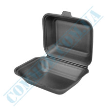 Black foam lunch box 190x150x60mm 250 pieces