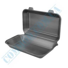 Black foam lunch box 246x150x60mm 250 pieces