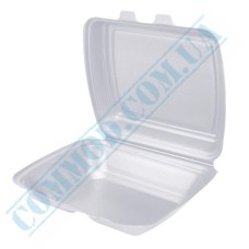 White foam lunch box 250x210x70mm 125 pieces