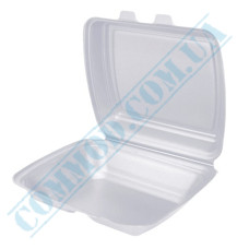 White foam lunch box 250x210x70mm 125 pieces