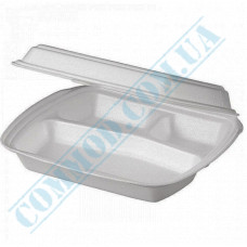 Lunch boxes 240*210*70mm | expanded polystyrene | white | into 3 sections | Poland | 480 pieces per package