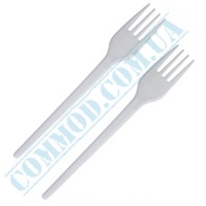 White plastic forks 16cm 100 pieces
