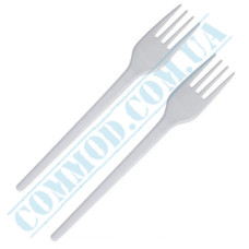 White plastic forks 16cm 100 pieces