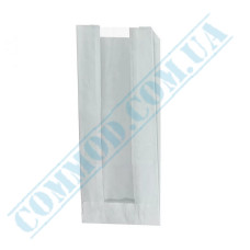 White paper bags with window | 220*100*50mm | 40g/m2 | art. 69 | 1000 pieces per pack