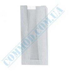 White paper bags with window 240x120x50mm (56) 1000 pieces