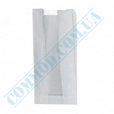 White paper bags with window | 240*120*50mm | 40g/m2 | art. 56 | 1000 pieces per pack