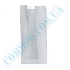 White paper bags with window 240x120x50mm (56) 1000 pieces