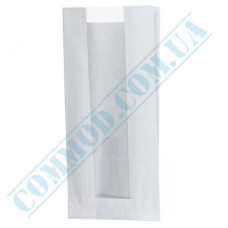 White paper bags with window 310x160x80mm (110) 1000 pieces