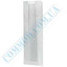 White paper bags with window 390x140x50mm (108) 1000 pieces