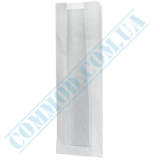 White paper bags with window 390x140x50mm (108) 1000 pieces