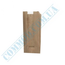 Kraft paper bags with window 210x100x50mm (68) 1000 pieces