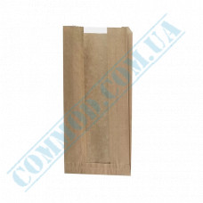 Kraft paper bags with window | 290*140*50mm | 40g/m2 | art. 67 | 1000 pieces per pack