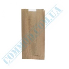 Kraft paper bags with window 290x140x50mm (67) 1000 pieces